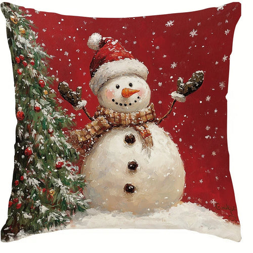 Funda de Almohada Navideña “Espíritu Festivo” – Colección Festiva Home
