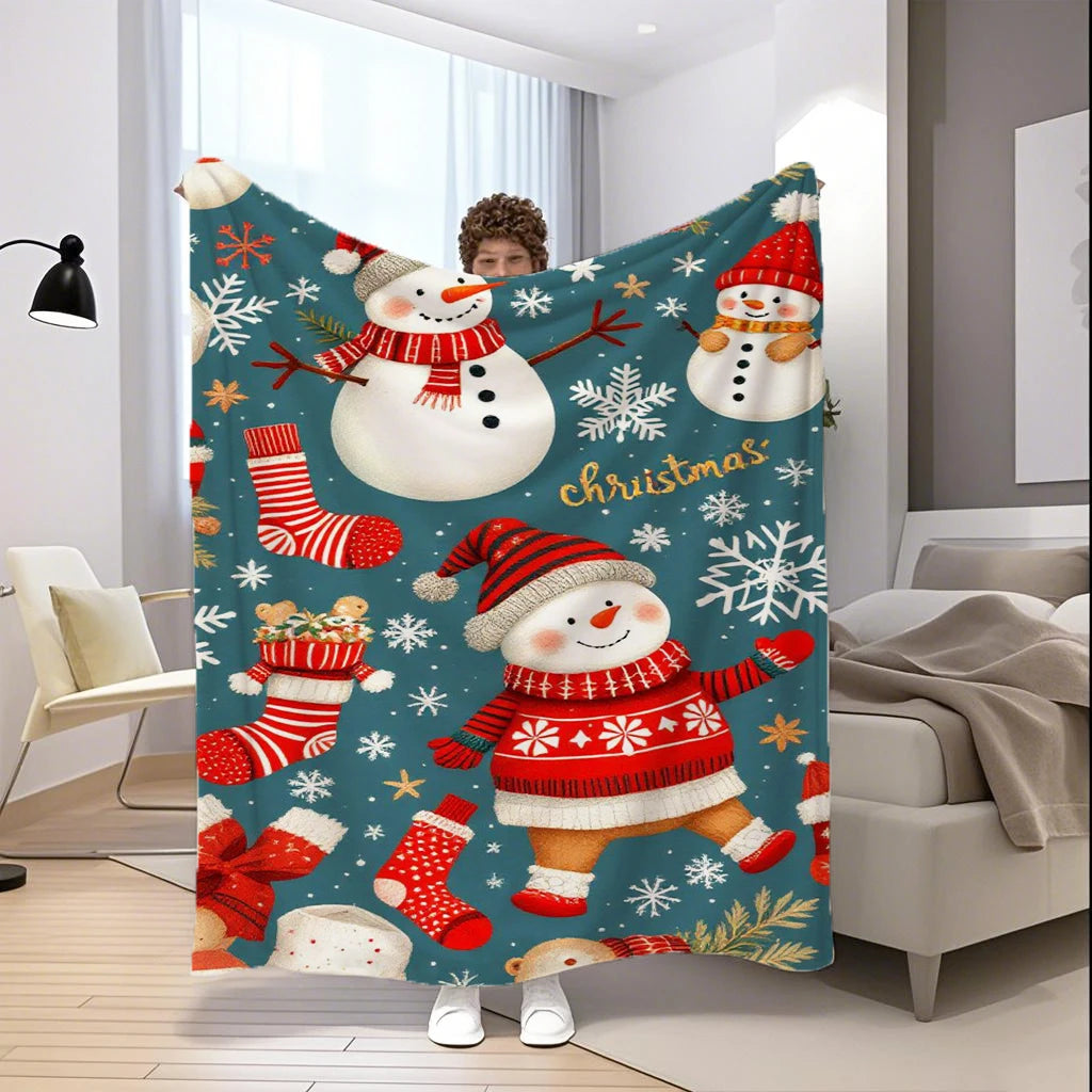 Manta Navideña “Sueño de Nieve” – Calidez y Magia Festiva Home