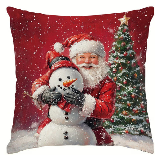 Funda de Almohada Navideña “Espíritu Festivo” – Colección Festiva Home