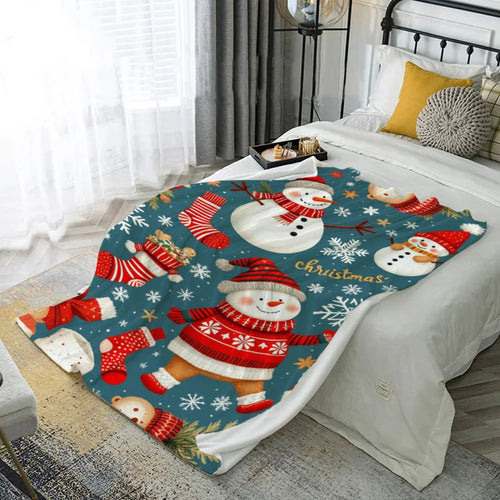 Manta Navideña “Sueño de Nieve” – Calidez y Magia Festiva Home
