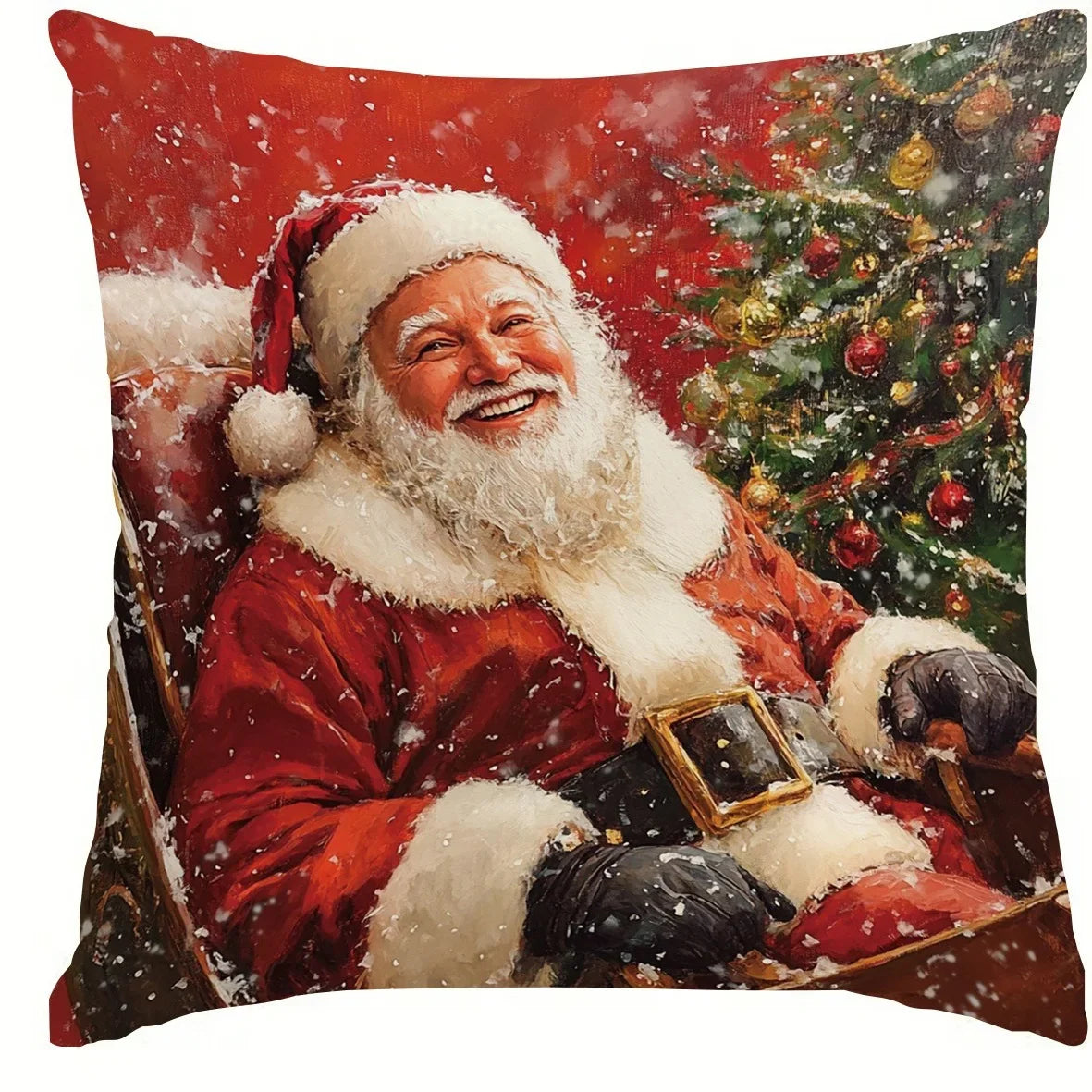 Funda de Almohada Navideña “Espíritu Festivo” – Colección Festiva Home