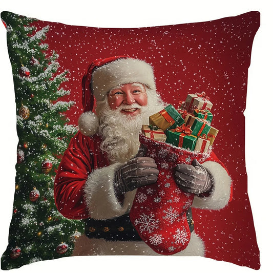 Funda de Almohada Navideña “Espíritu Festivo” – Colección Festiva Home